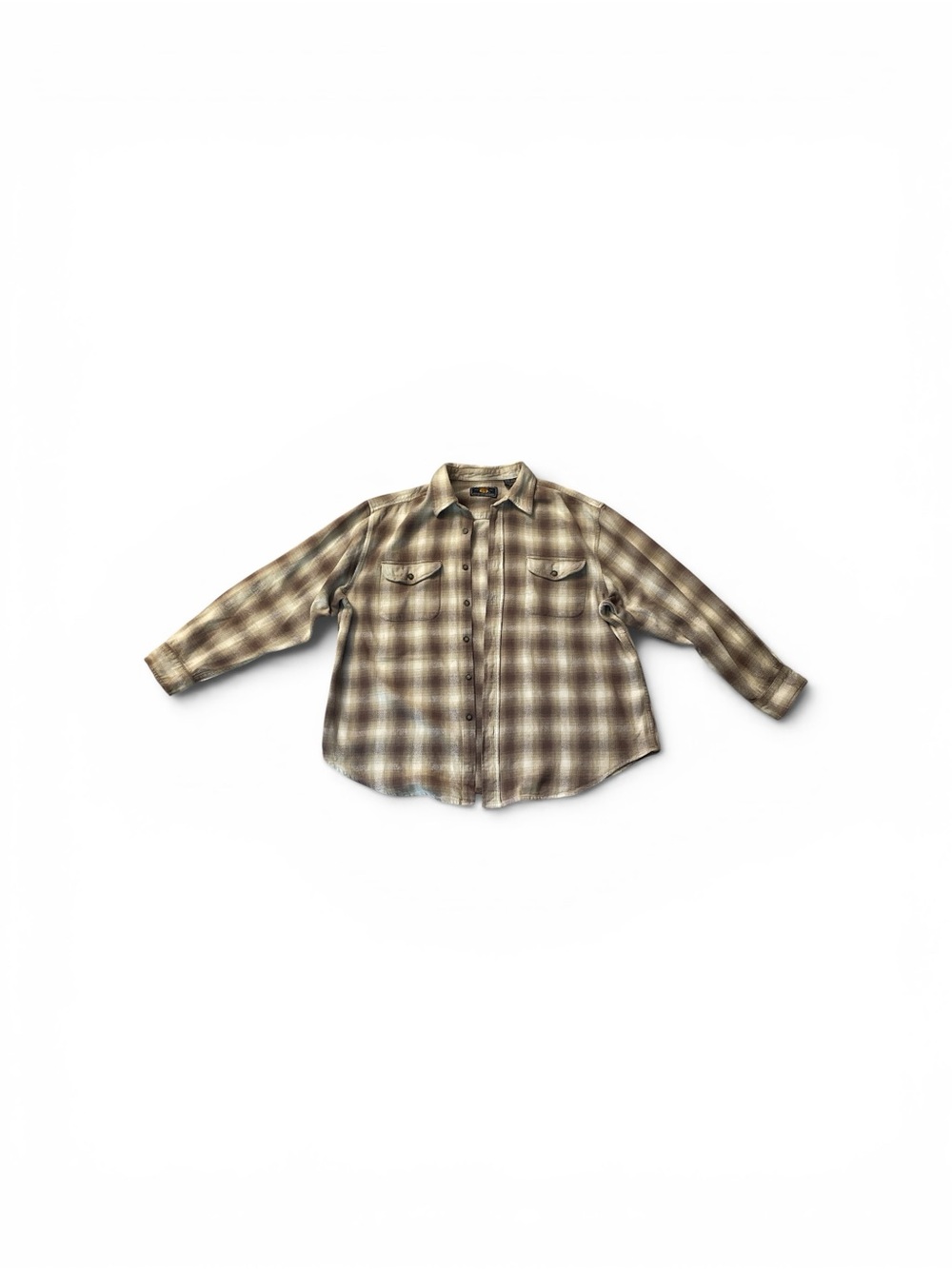 Route 66 Brown Plaid Casual Button-Down Shirt